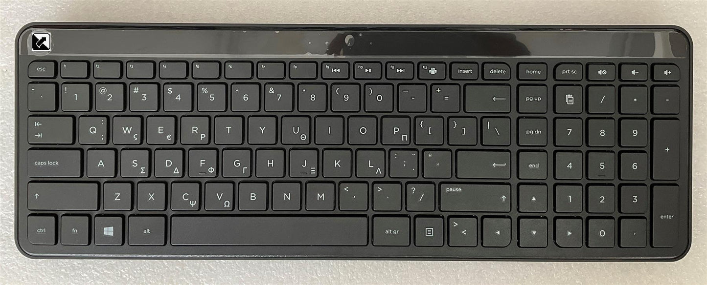 HP Yellowstone Vesuvius 801523-151 801523-152 Greek USB Wireless Keyboard Mouse