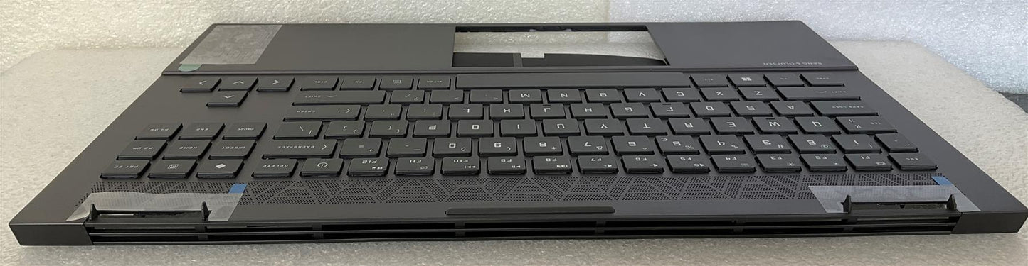 for HP Omen 15Z-EN 15-EN M09322-B31 M00667-B31 M09322-001 M00667-001 US International English Keyboard Palmrest Top Case Cover 4-zone lighting backlit back lit back lighting Brand NEW