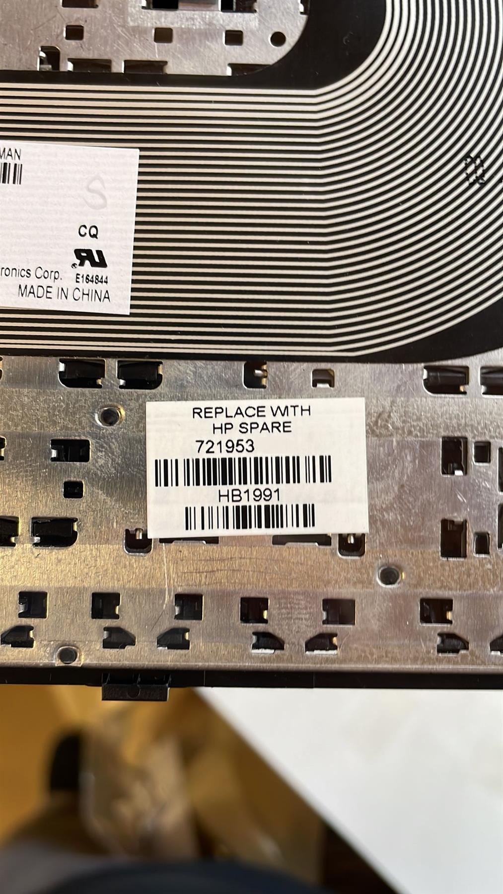 HP ProBook 450 455 470 475 G1 721953-031 English UK Keypad Keyboard With Sticker