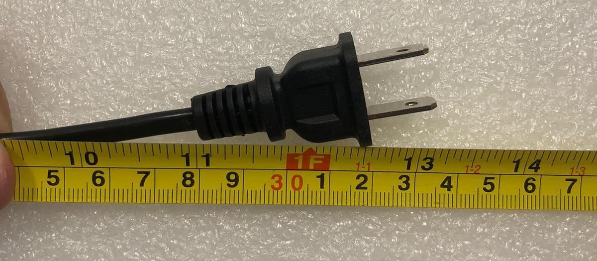 5X US USA Power Cable Figure of 8 Lead 2pin pins C7 AC Main Wall 1ft ft. NEW