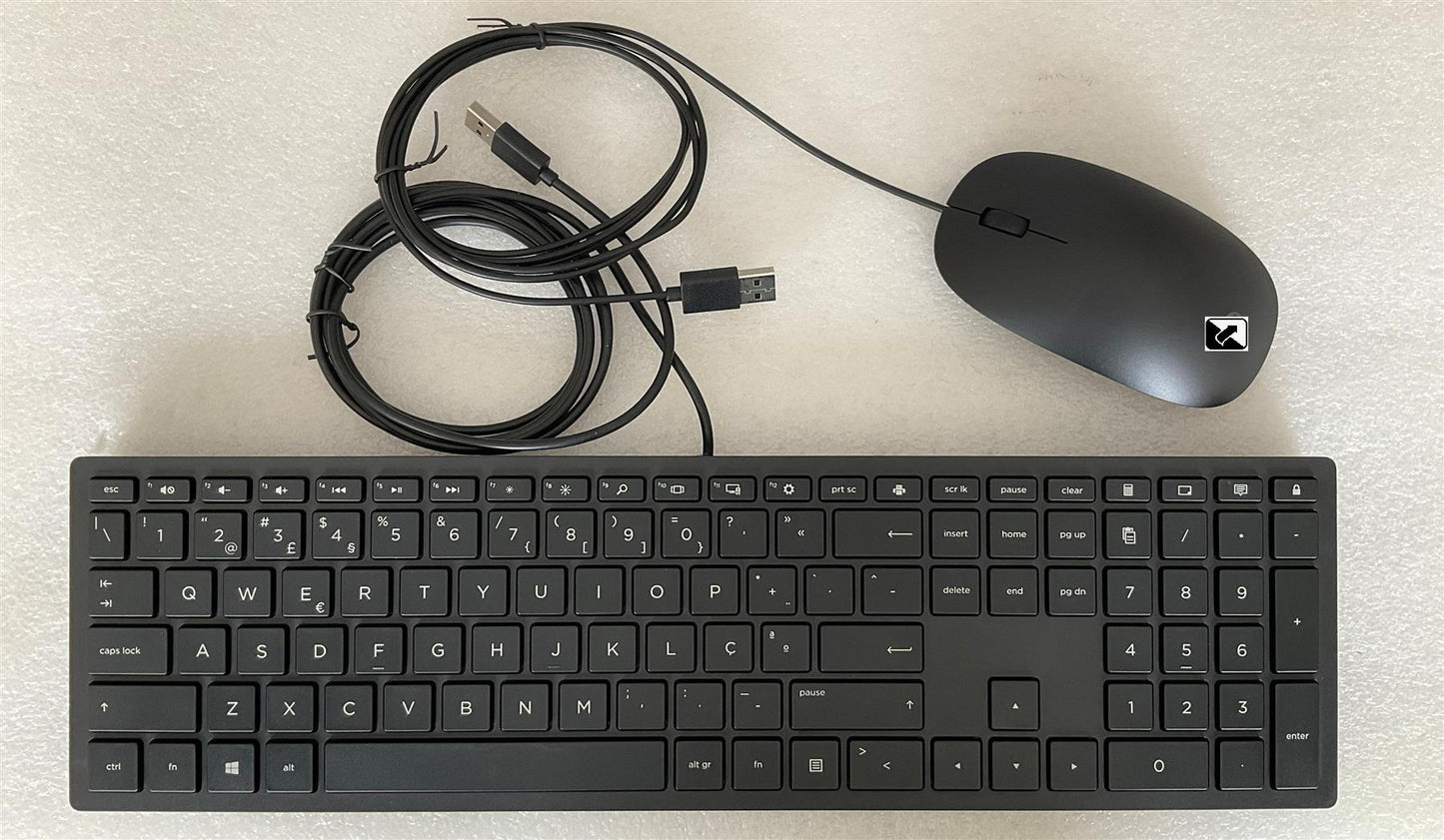 For HP Lifestyle TPC-P001K 928923-131 Portuguese Layout USB Wired Keyboard Mouse