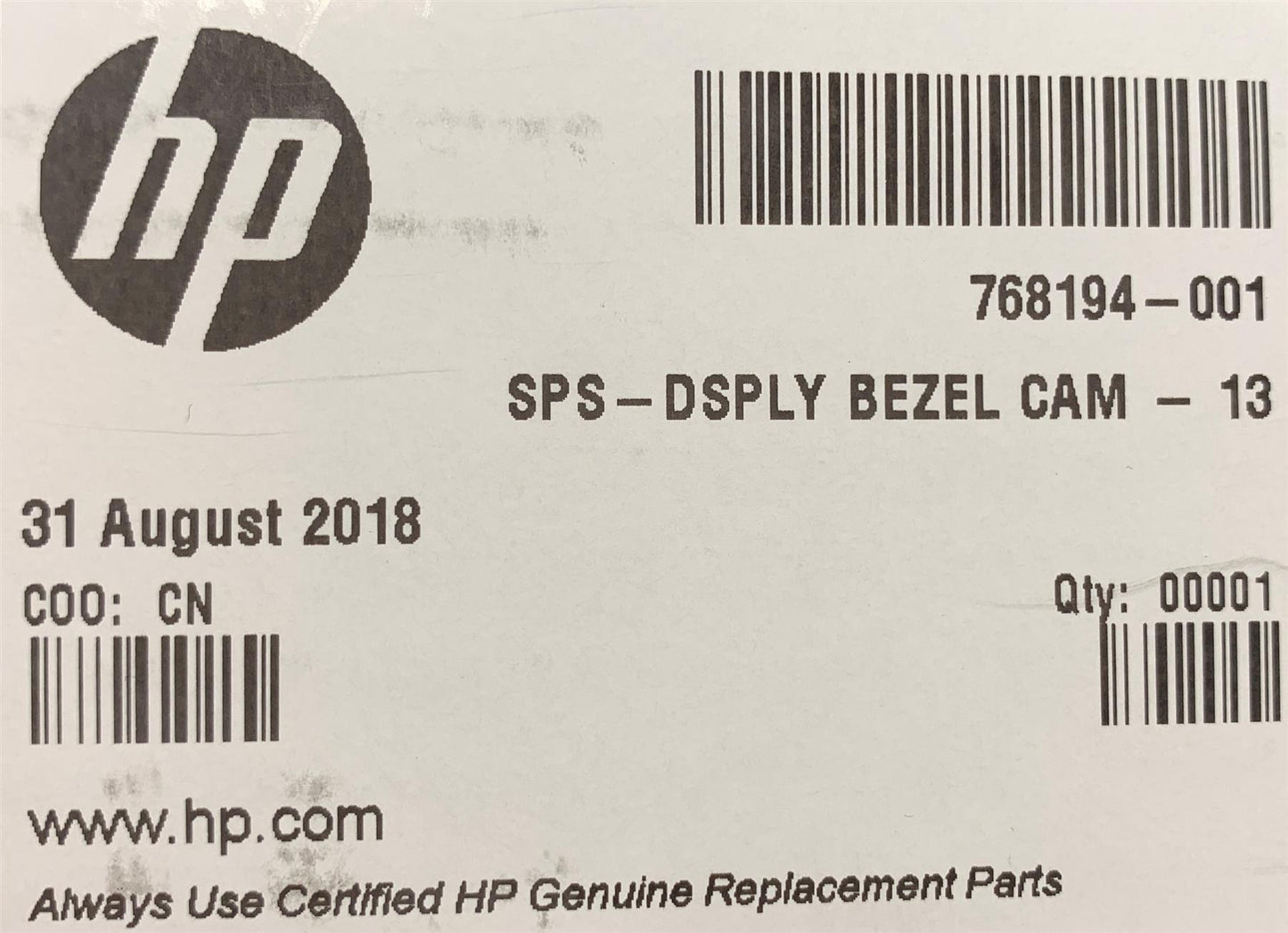 HP ProBook 430 G2 Notebook PC 768194-001 13.3-inch Display Bezel Genuine NEW