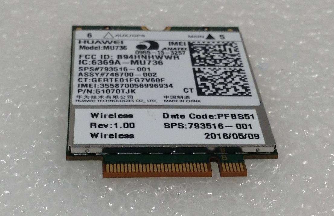 HP 430 SPS-WWAN MU736 793516-001 HSPA+ w/gp WWAN CARD NEW