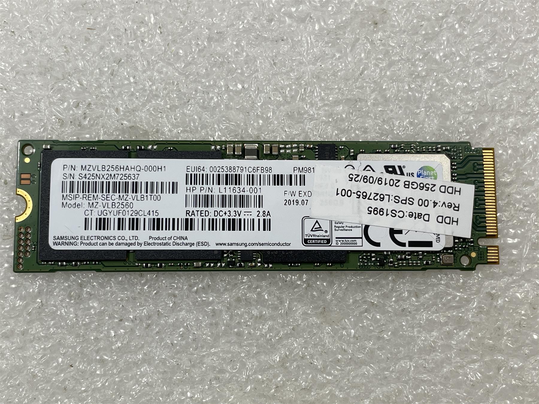 Pm981 256gb Samsung Pm981 Samsung M2 256 Samsung Pm981a 256gb