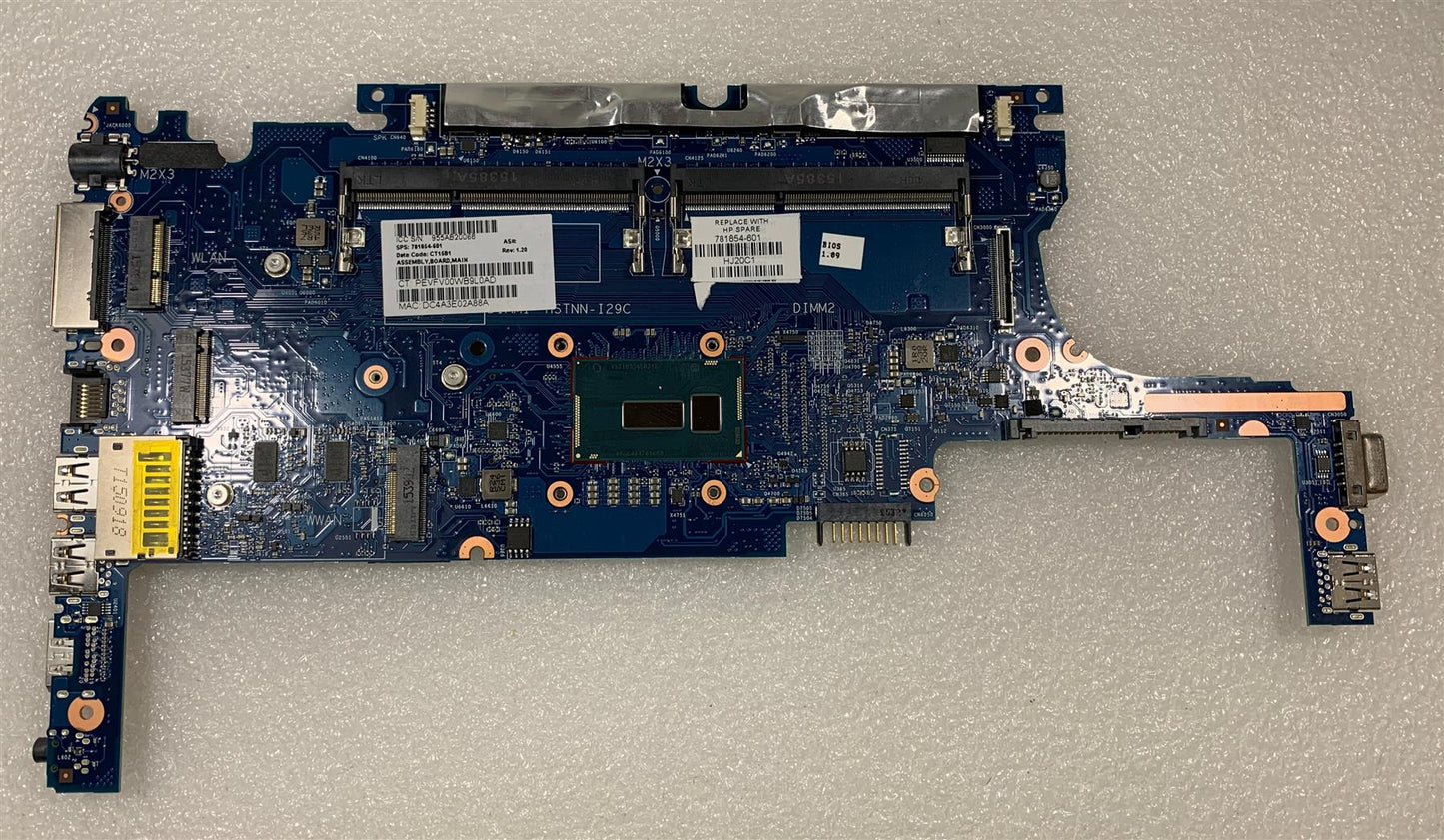 A111 HP EliteBook 720 820 G2 781854-601 781855 781855 501 001 Intel i3-5010U UMA Motherboard NEW