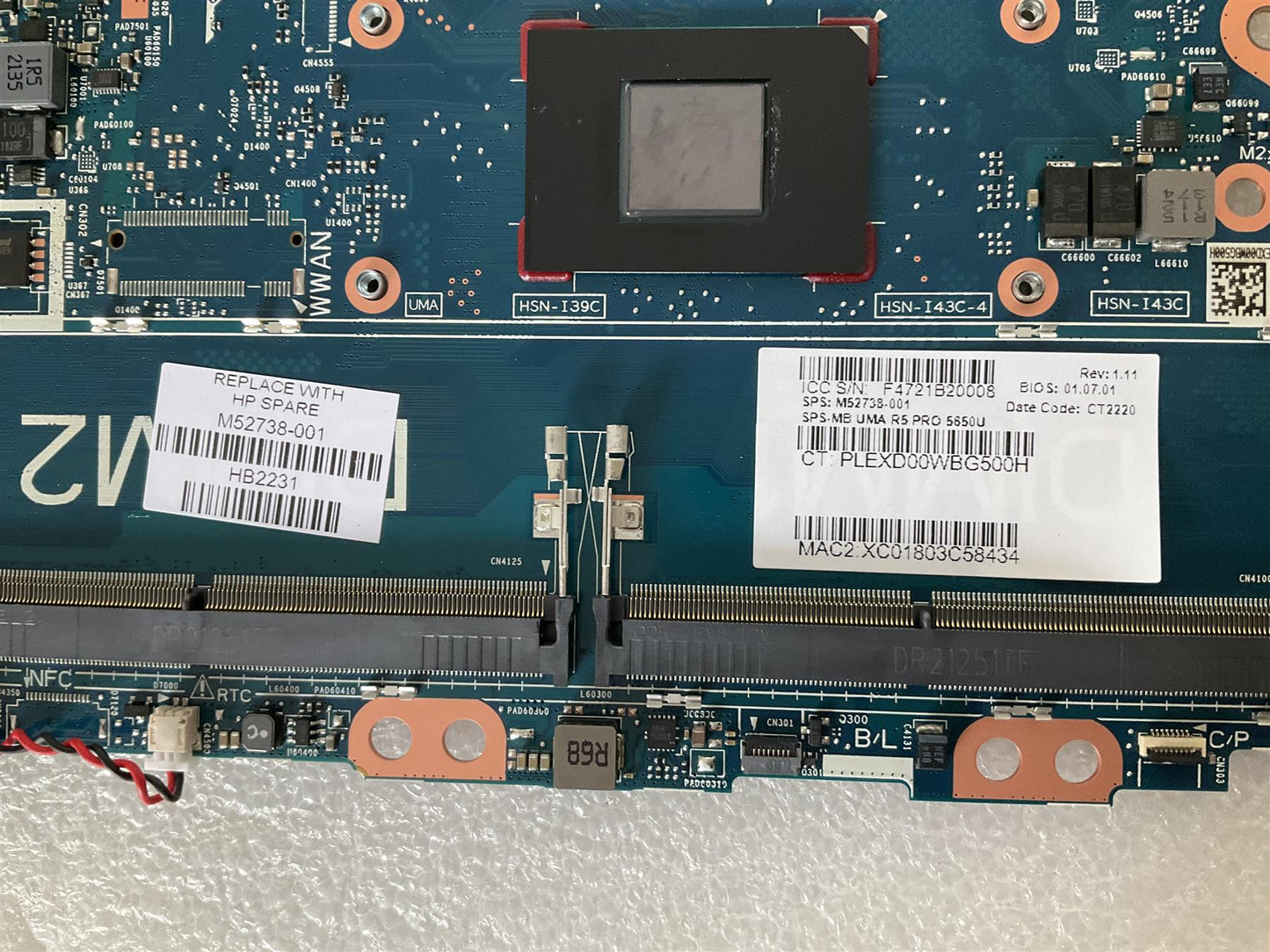 for HP ProBook 635 Aero G8 M52738-001 AMD Ryzen R5 PRO 5650U UMA Motherboard NEW