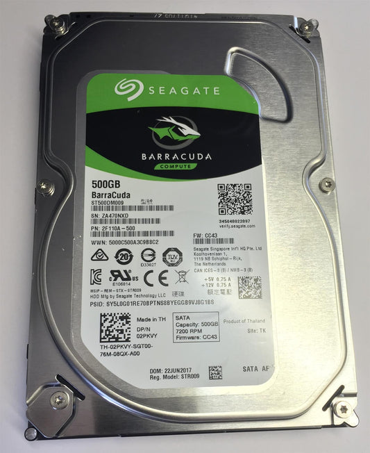 HDD 500GB 3.5 inch Hard Disk Drive SATA 2PKVY O2PKVY TH 02PKVY SGT0083S-029T-A00