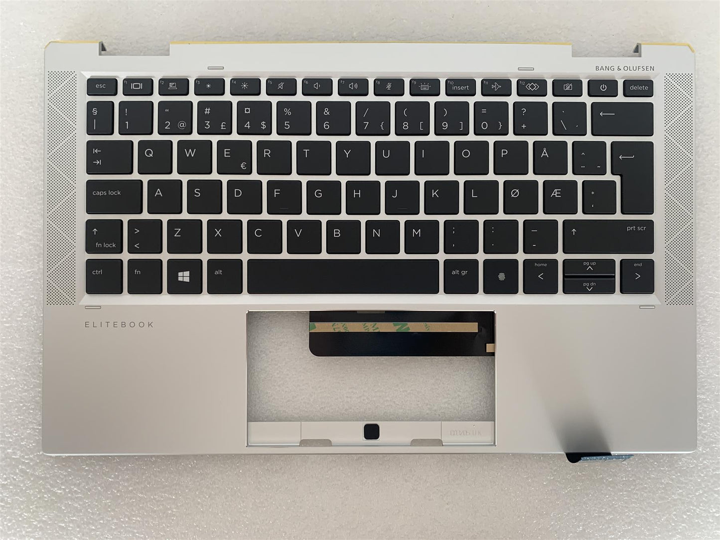 HP EliteBook x360 1030 G7 M16980-091 Norwegian Keyboard Norway Norse Palmrest