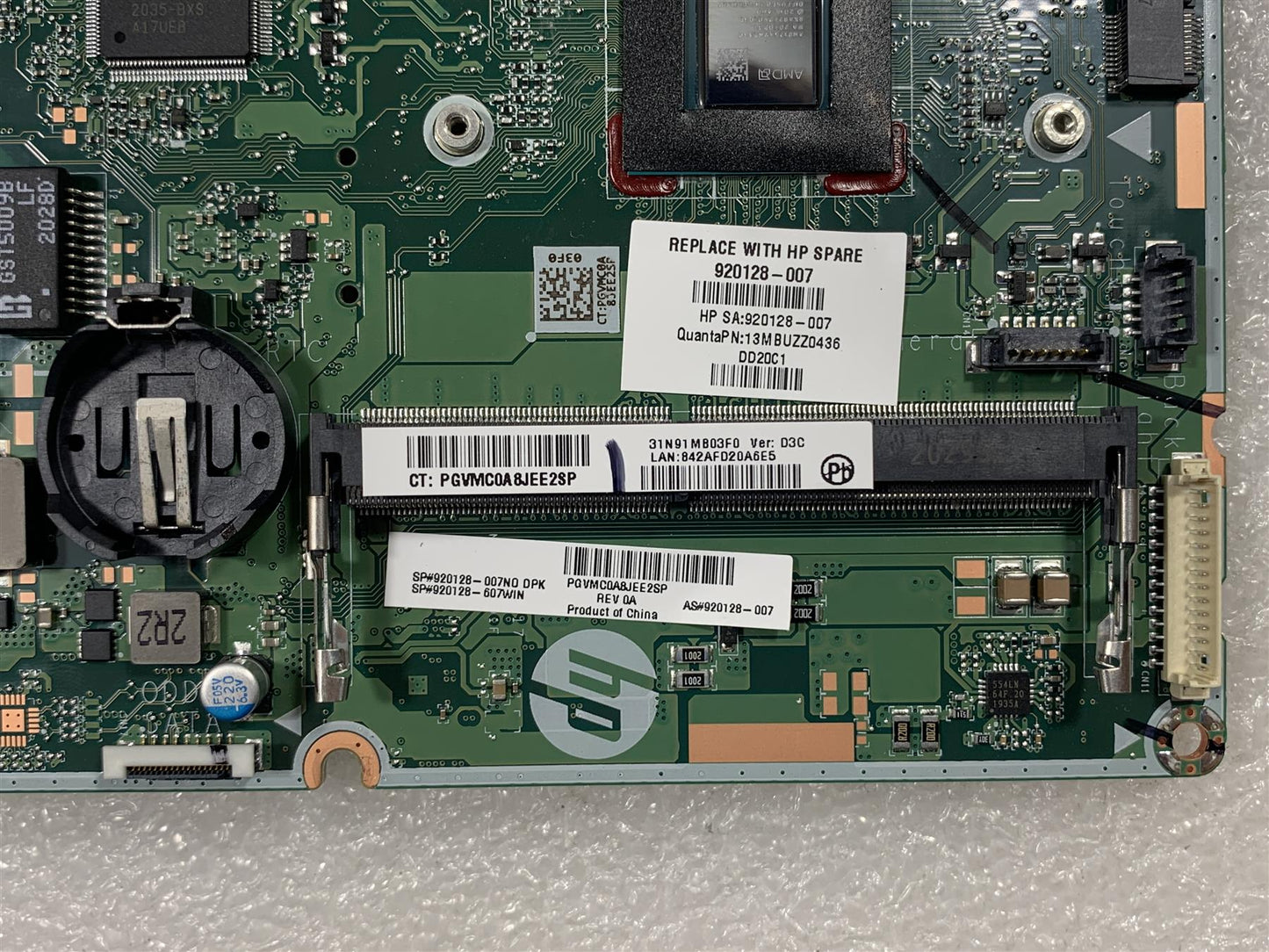 HP 20-C All in One 920128-007 607 AMD A4-9125 Motherboard DAN91FMB6D0 Rev D NEW