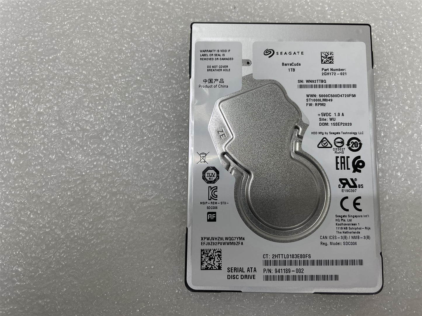 For HP L89904-001 Seagate 1TB ST1000LM049 HDD Hard Disk Drive SATA 2.5 inch NEW
