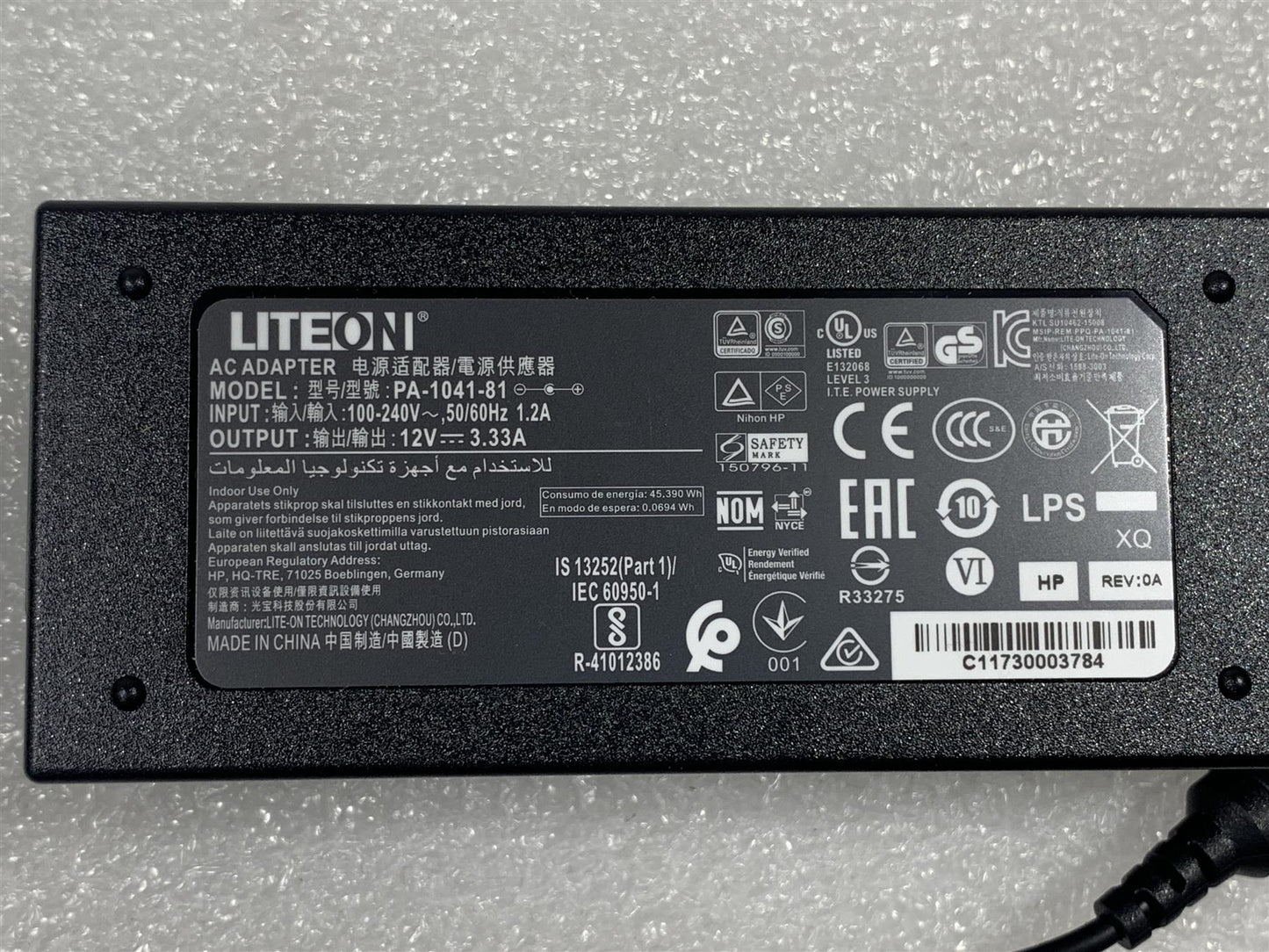 HP 916255-001 PA-1041-81 Power Supply Unit PSU Lite-ON 12V 3.33A Adapter Genuine