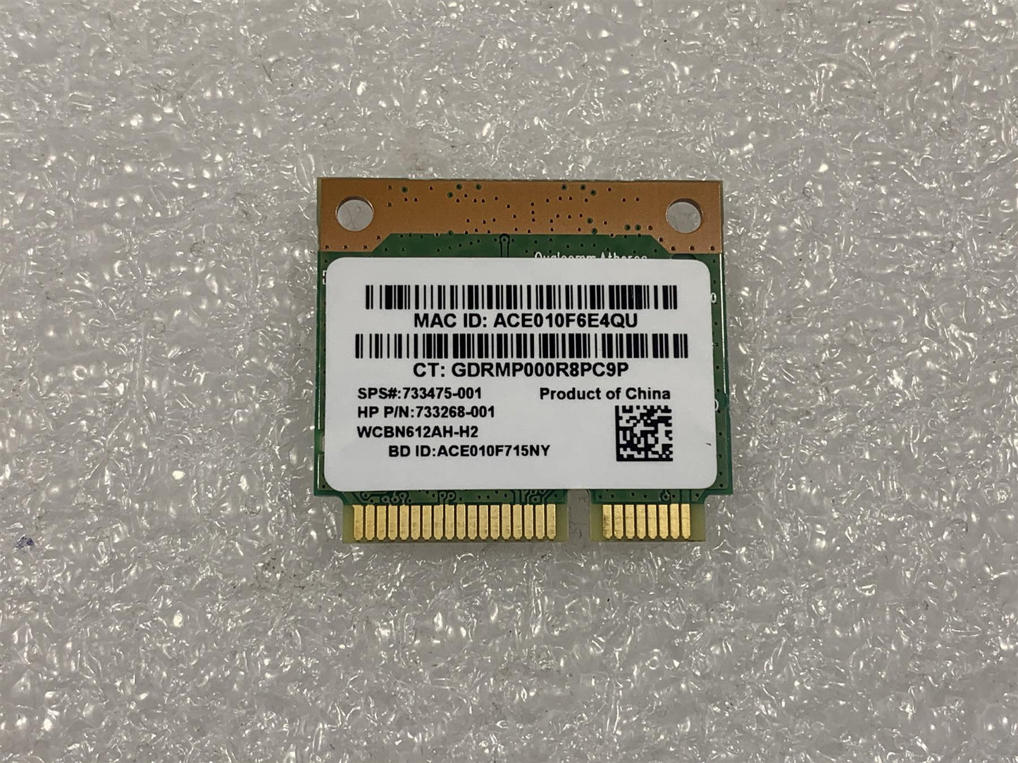 HP 733476-001 733475-001 Atheros QCWB335 Wifi Wi-Fi WLAN Wireless Card GENUINE