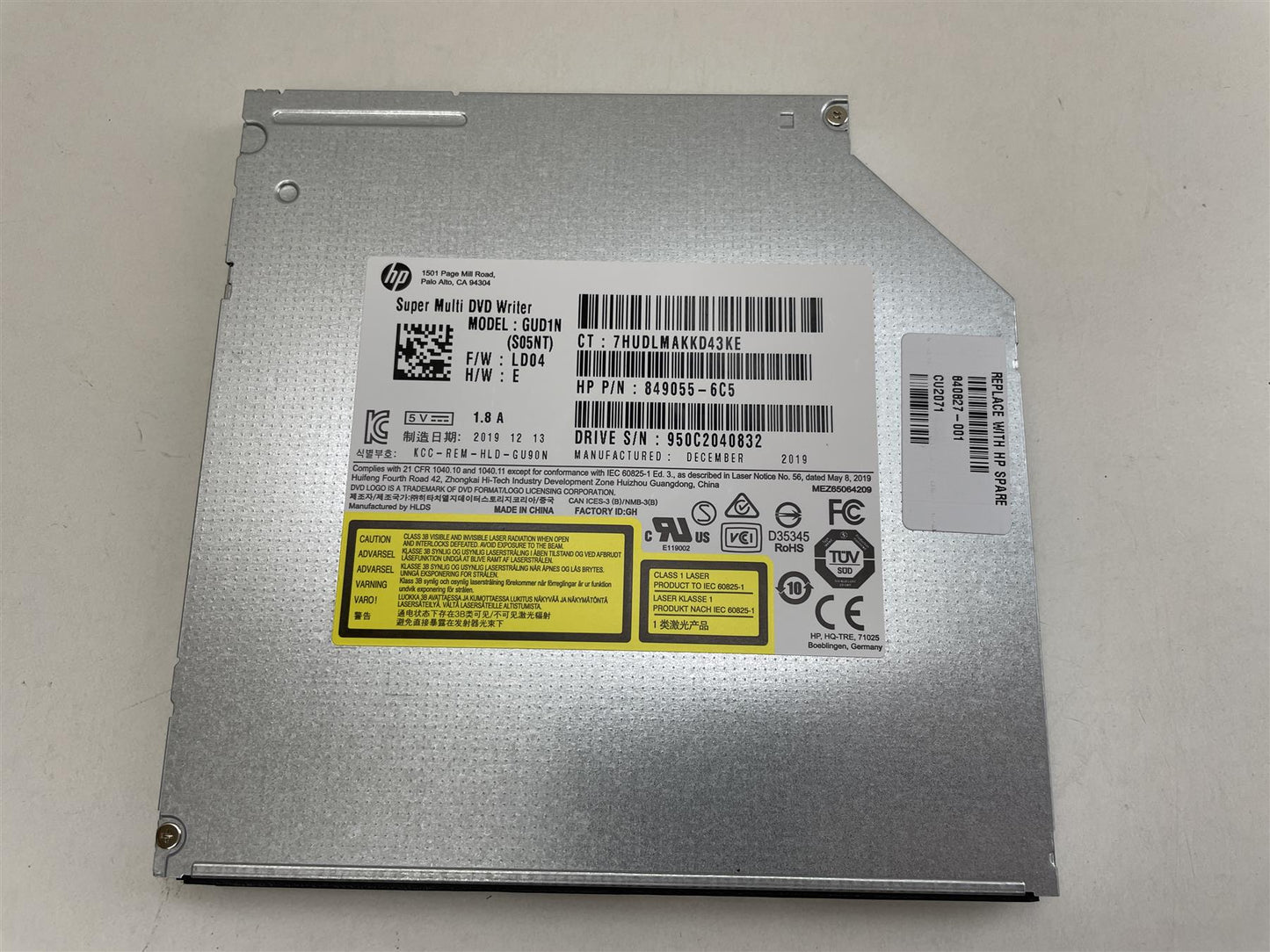 HP 400 G2 840827-001 SPS-DVD 8X SMD 9.5 ST 400 Ent15