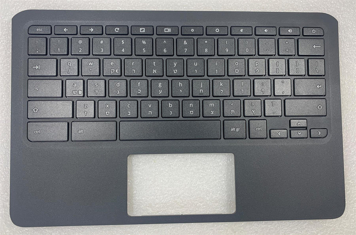 HP Chromebook 11a L92334-BB1 Hebrew Hebraic Keyboard Palmrest Top Cover Israel