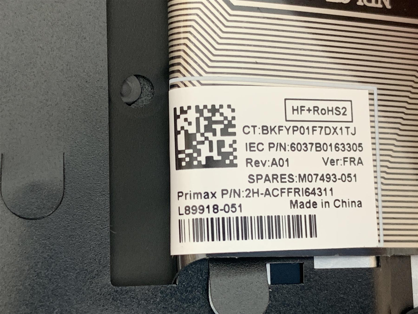 HP Zbook Firefly 15 G7 M07496-051 French FR Keyboard AZERTY France Palmrest