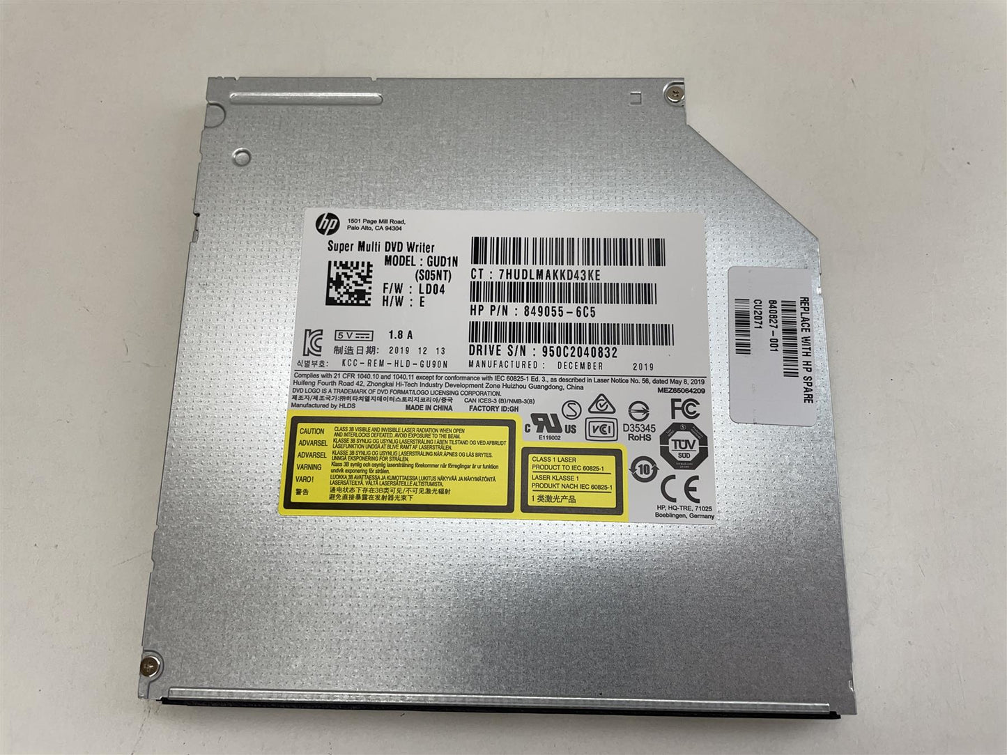 HP 400 G2 840827-001 SPS-DVD 8X SMD 9.5 ST 400 Ent15