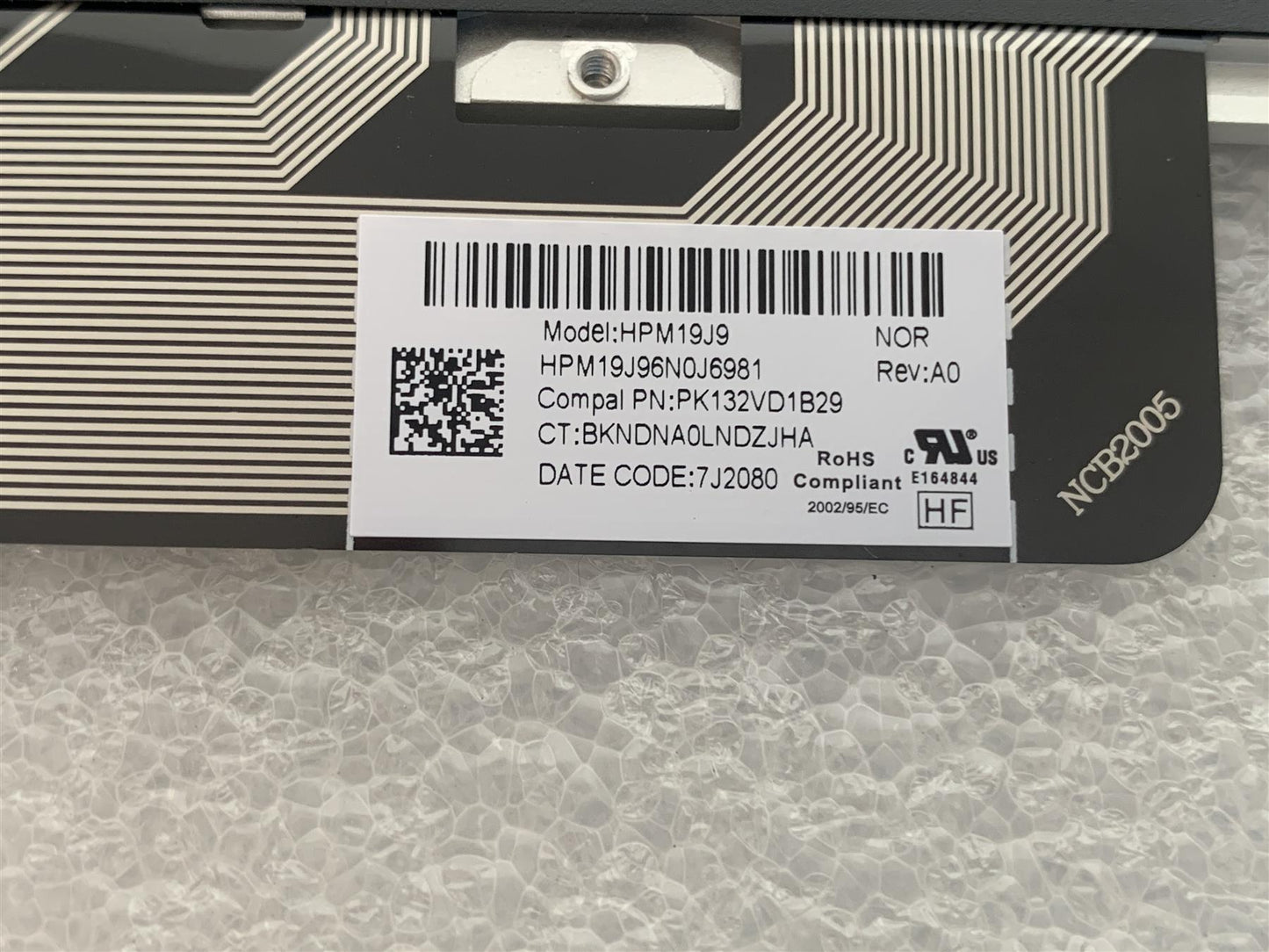 HP EliteBook x360 1030 G7 M16980-091 Norwegian Keyboard Norway Norse Palmrest