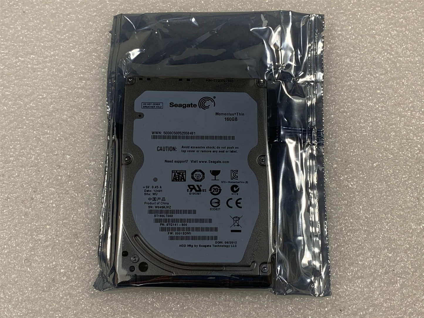 HP CQ654-67033 Seagate ST160LT003 160GB Hard Disk Drive 2.5 inch SATA NEW