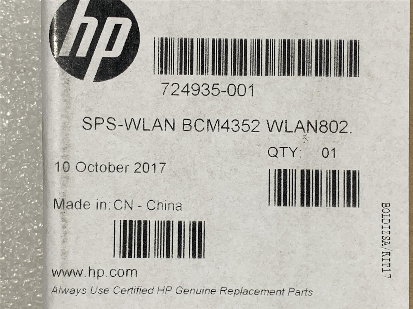 A102 - HP 724935-001 Broadcom AW-CE123H BCM94352HMB Wifi Wi-Fi WLAN Wireless Card NEW