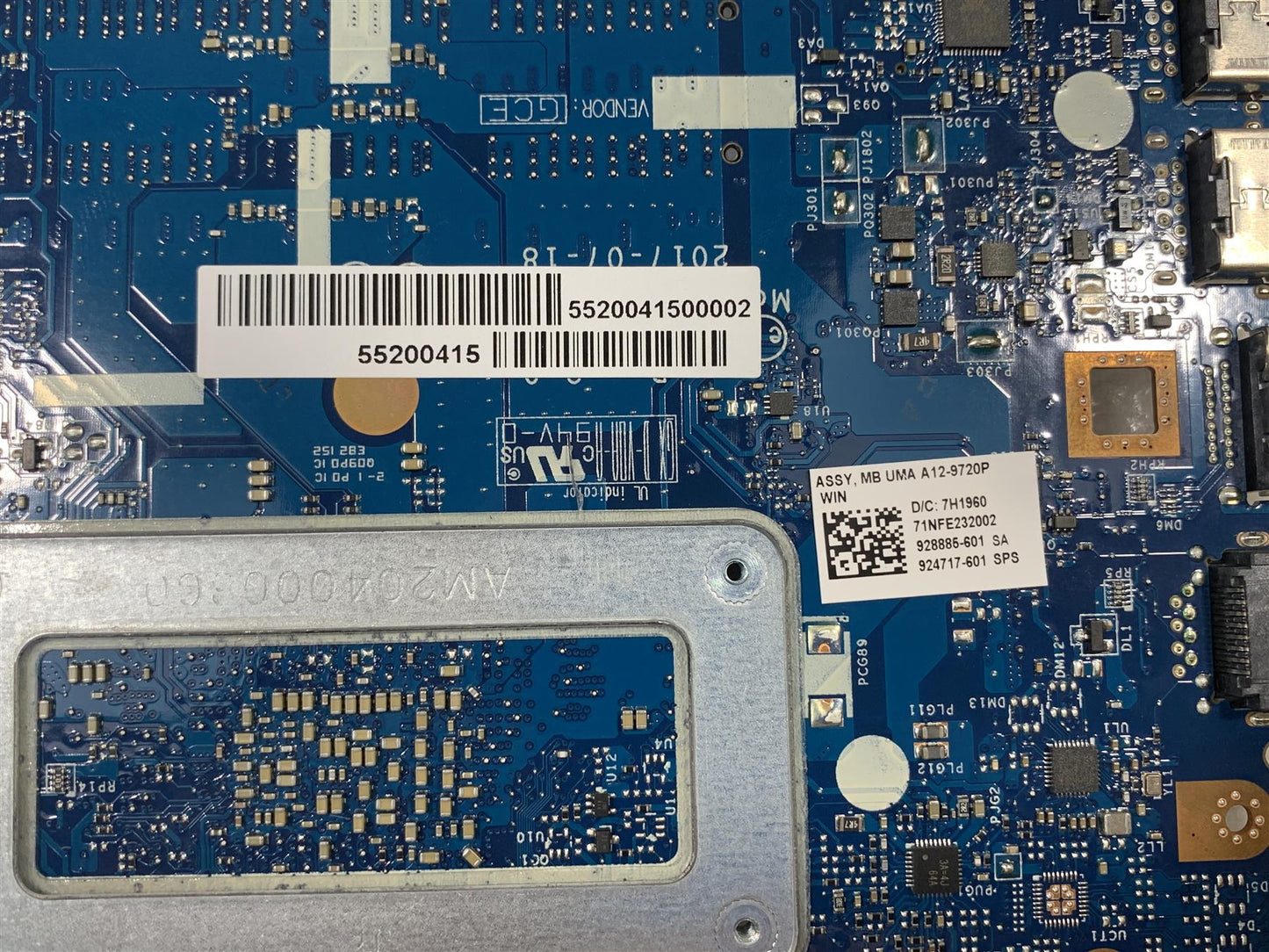 924718-001 928886-001 - HP 15 15-BW Laptop 924717-601 928885-601 001 UMA AMD A12-9720P Motherboard NEW