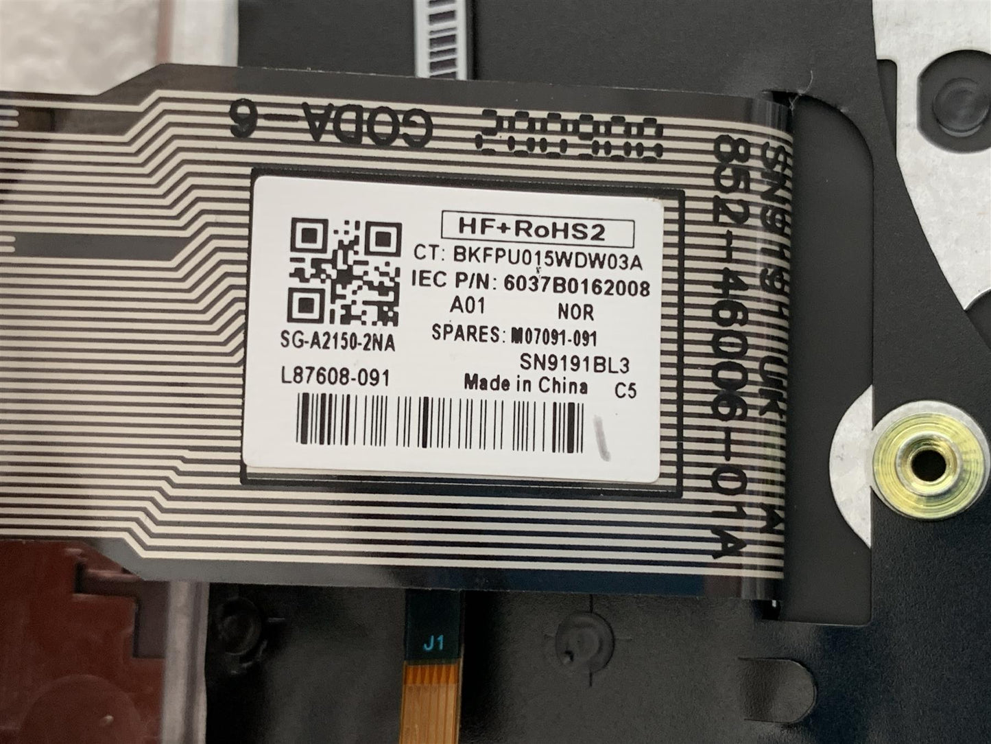 HP ZBook Firefly 14 G7 M07132-091 Norwegian Keyboard Norway Norse Palmrest NEW