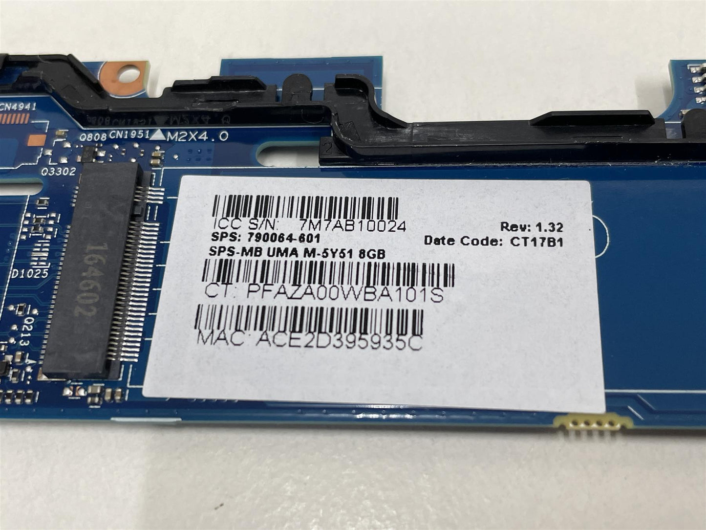 HP EliteBook Folio 1020 G1 790064-601 Motherboard Intel Core M-5Y51 UMA 8GB System Board Mother Board Main Board Main Board NEW