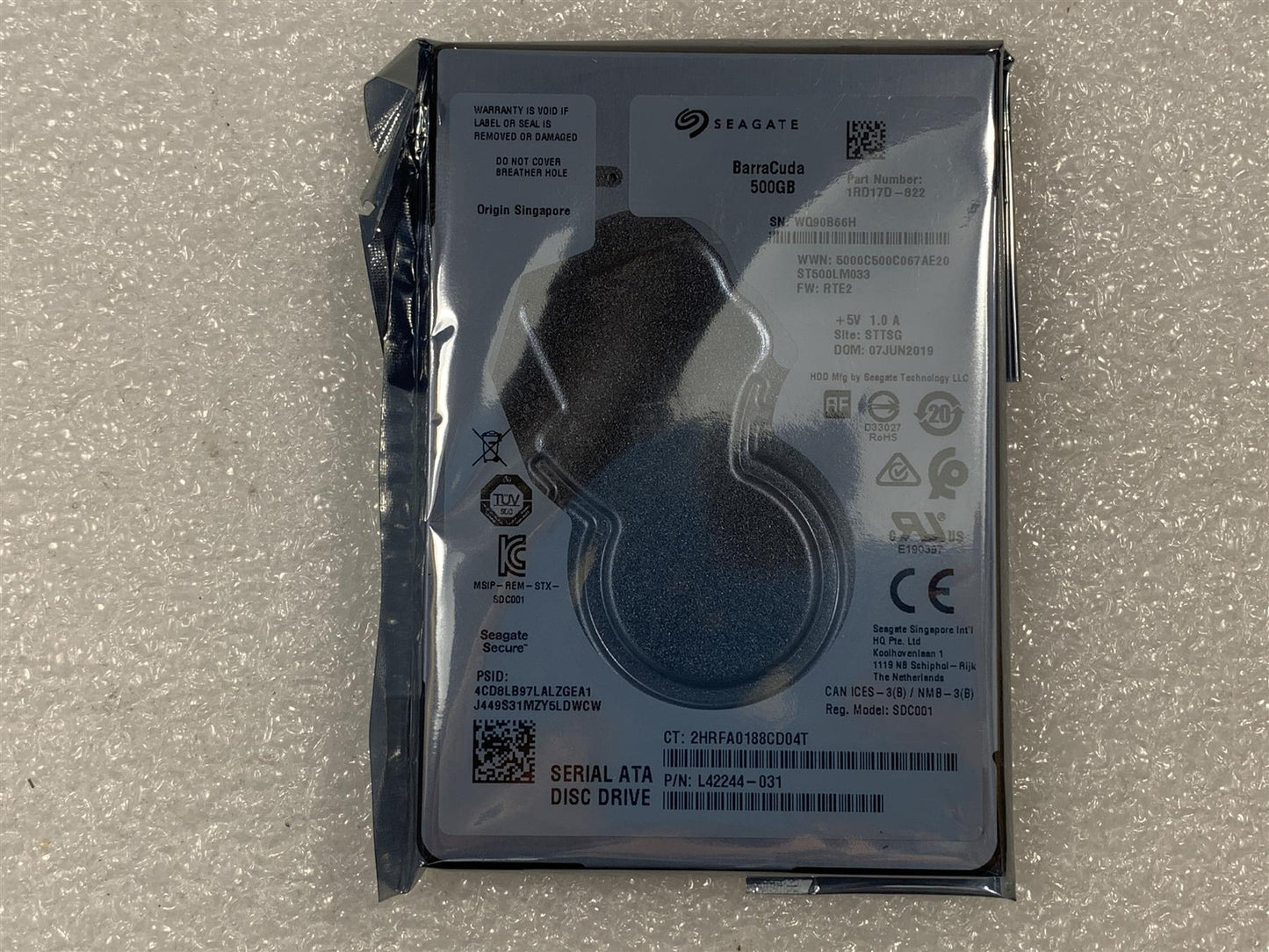 HP Color Laserjet Printer L42244-031 Seagate ST500LM033 500GB Hard Disk Drive