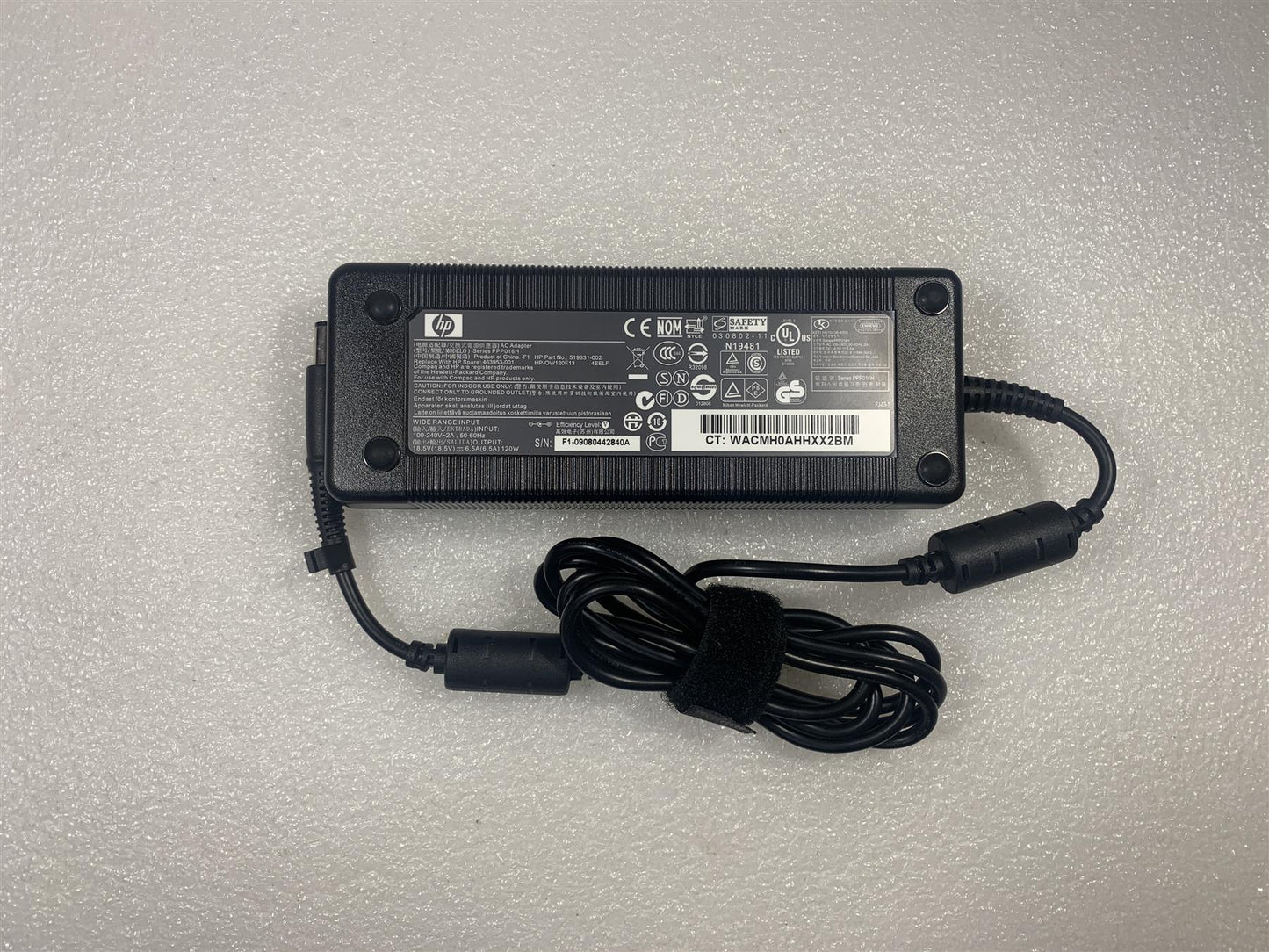 HP 516798-001 519331-002 HP-OW120F13 PPP016H 120Watt Power Adapter Charger NEW