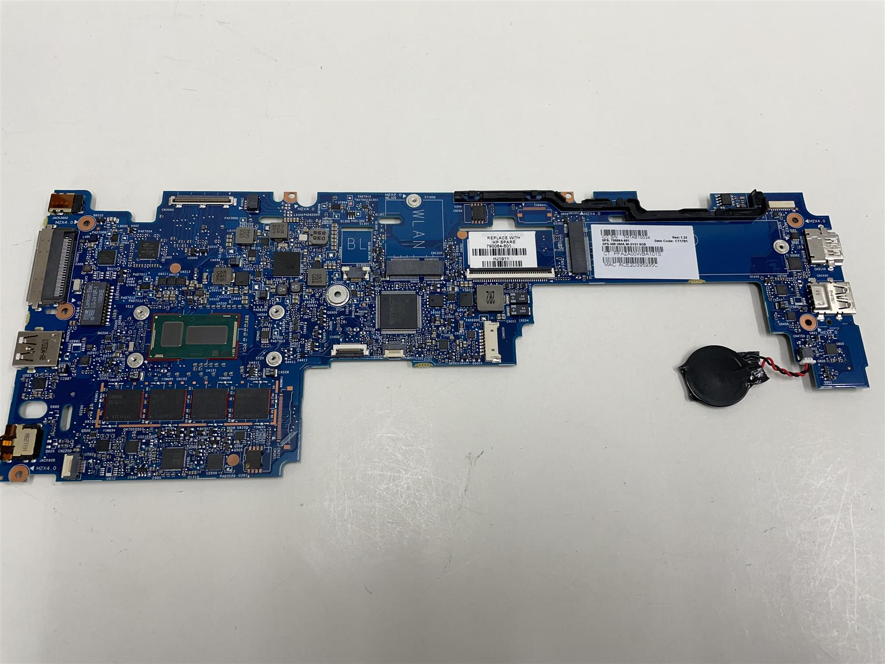 HP EliteBook Folio 1020 G1 790064-601 Motherboard Intel Core M-5Y51 UMA 8GB  System Board Mother Board Main Board Main Board NEW