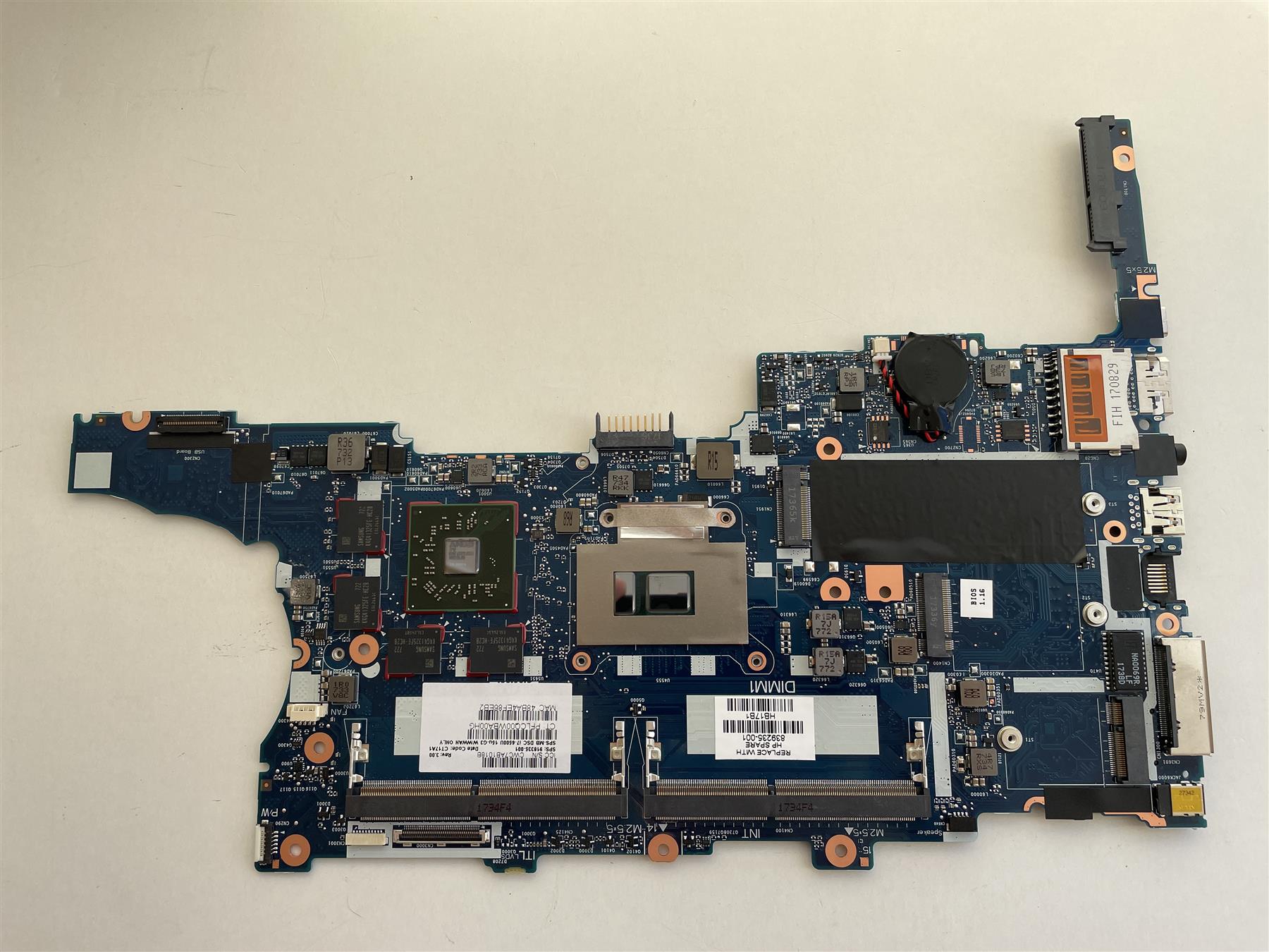 Carte mère authentique pour HP Zbook 15 G3 i7-6700HQ 2.6 Ghz, 848219-601 LA-C381P APW50 100%, livraison gratuite 7 Carte mère authentique pour HP Zbook 15 G3 i7-6700HQ 2.6 Ghz, 848219-601 LA-C381P APW50 100%, livraison gratuite 7