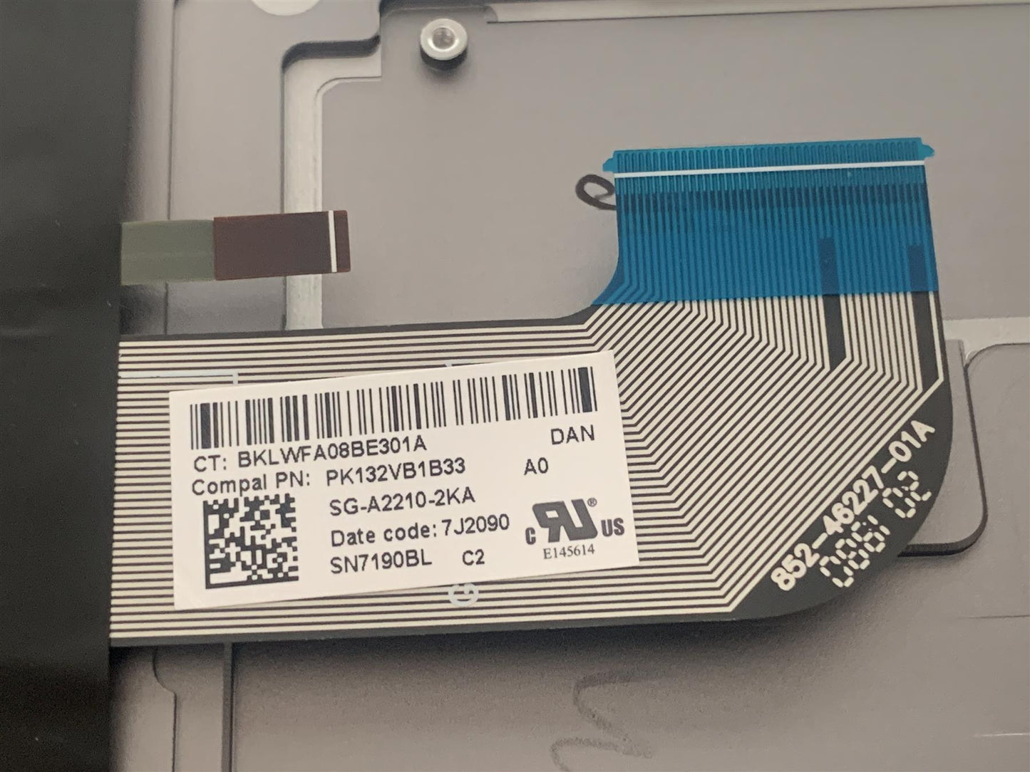 HP ZBook Studio G7 M14608-081 Danish Danca Keyboard Denmark Palmrest RTX DSC