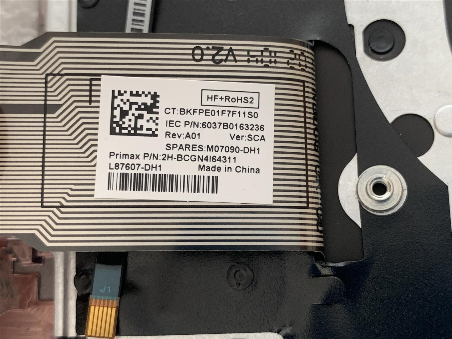 HP ZBook Firefly 14 G7 M07131-DH1 Danish Finnish Norwegian Keyboard Palmrest UMA