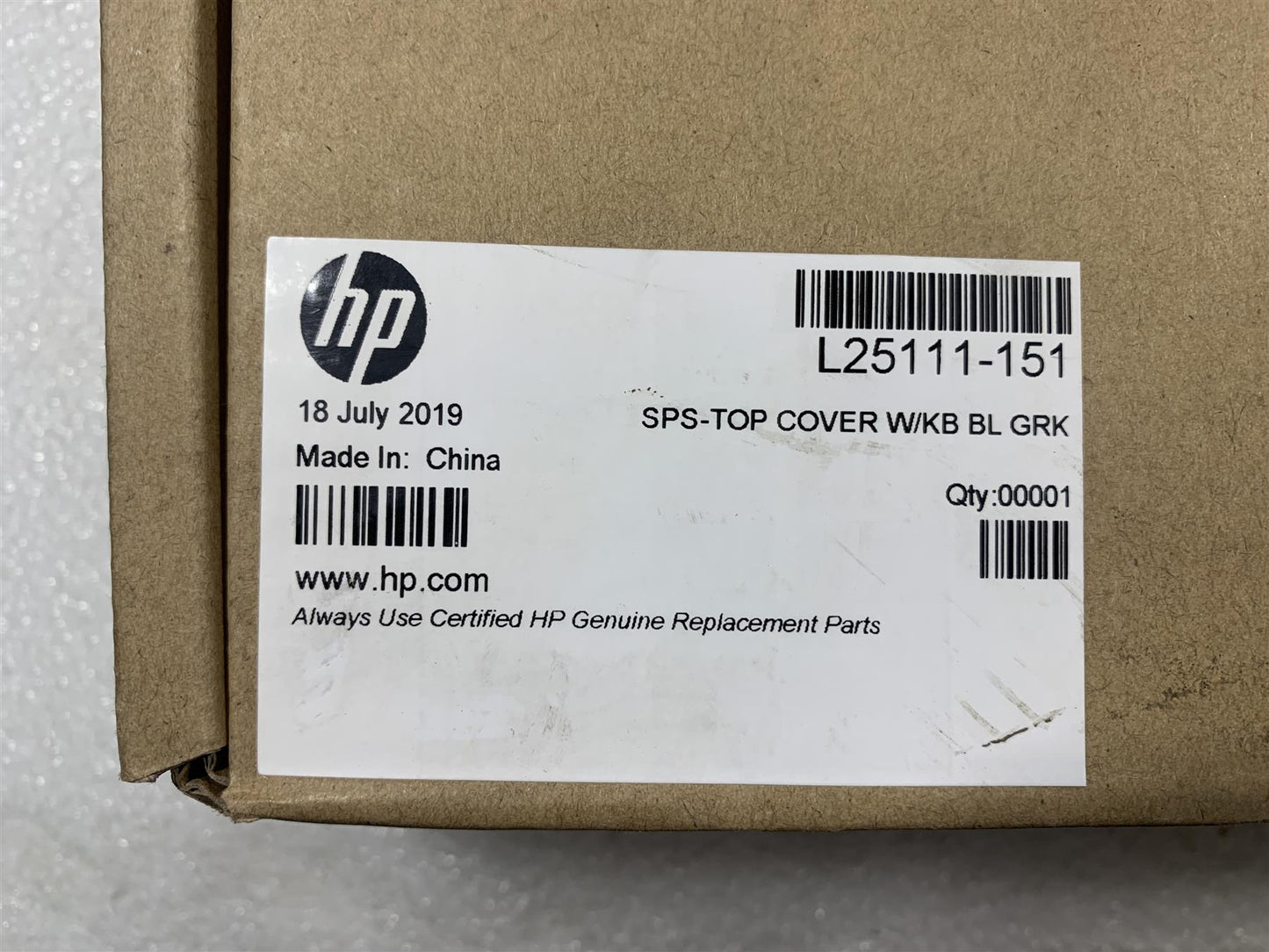 HP ZBook 15v G5 L25111-151 Greek Romaic Keyboard Greece Hellenic Palmrest NEW