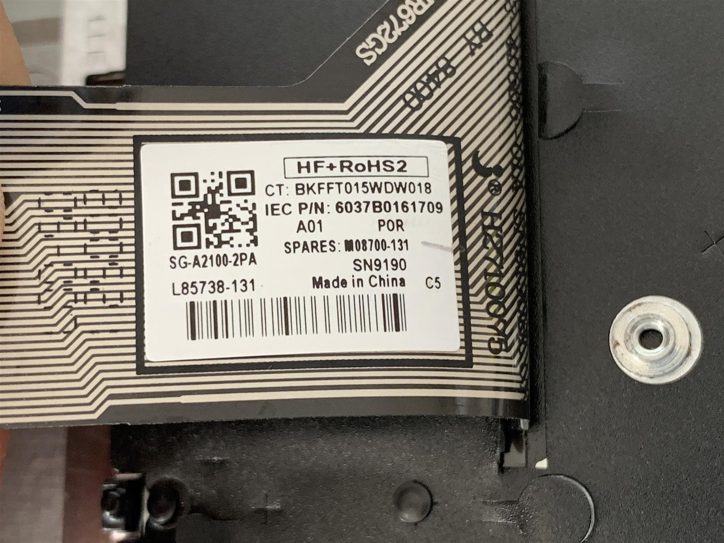 HP EliteBook 830 G7 M08700-131 Portuguese Keyboard Portugal Palmrest Genuine NEW