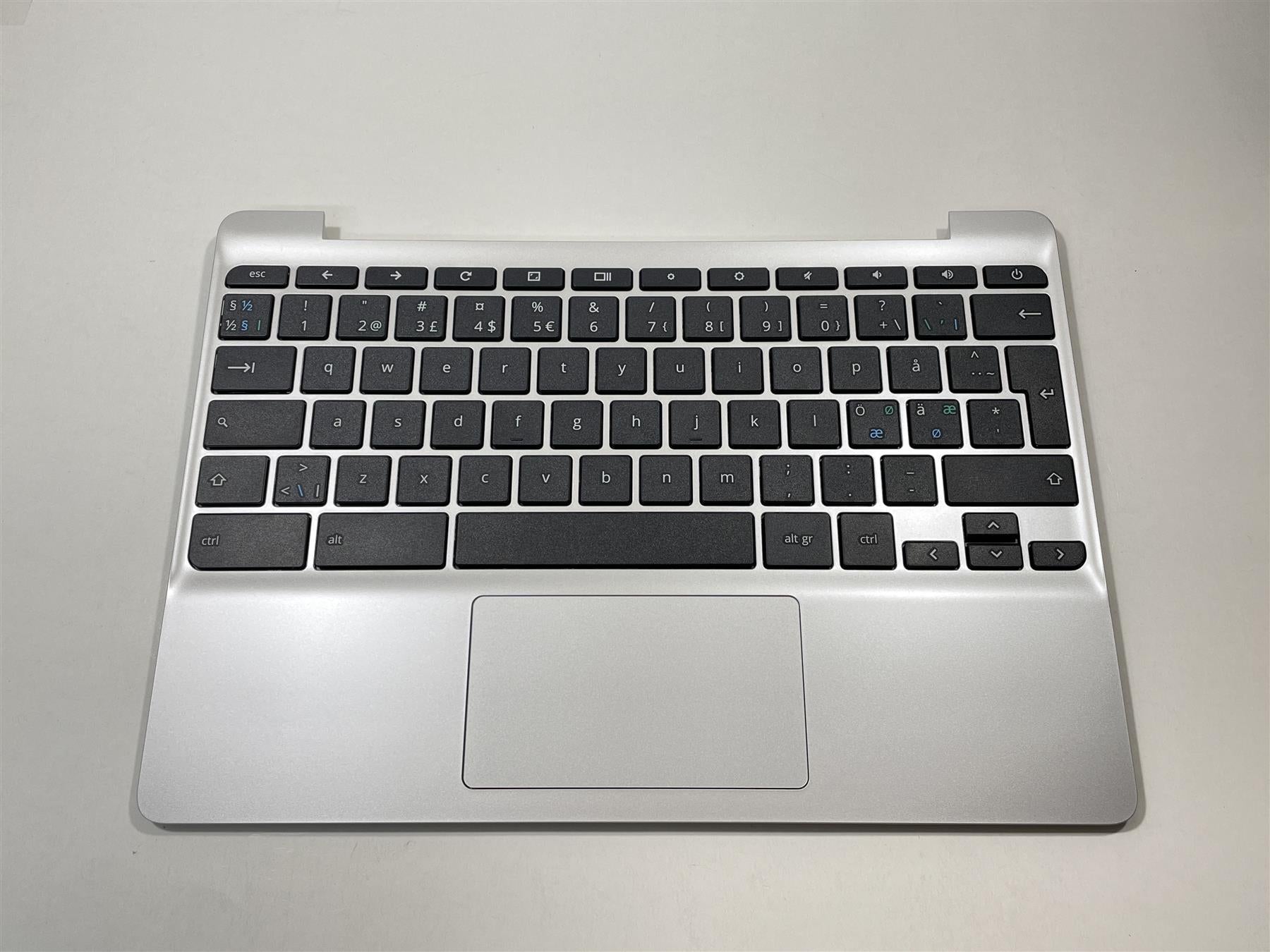 HP Chromebook 11MK G9 EE Palm Rest Replacement - Includes Keyboard/Touchpad, Back Cover & Hinges - Black