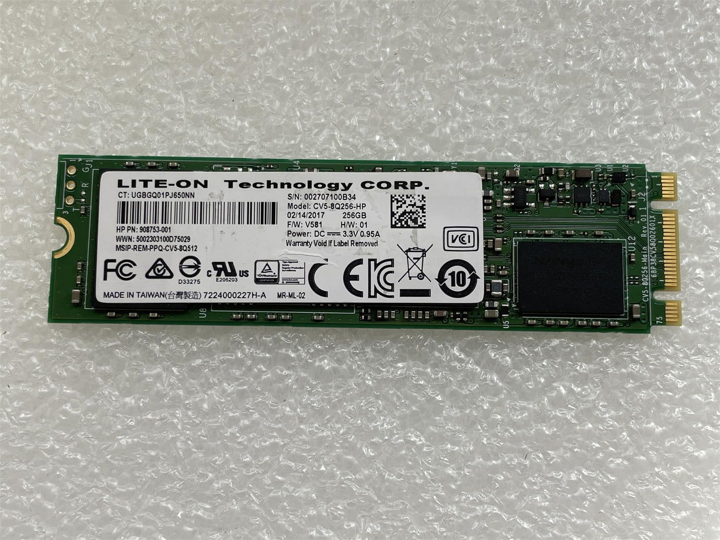 For HP 842610-001 Lite-ON CV5-8Q256-HP 256GB M.2 SATA SSD Solid State Drive NEW