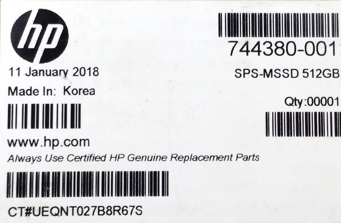 HP Spectre 13 Ultrabook 744380-001 512GB SATA M.2 SSD NEW Genuine Original