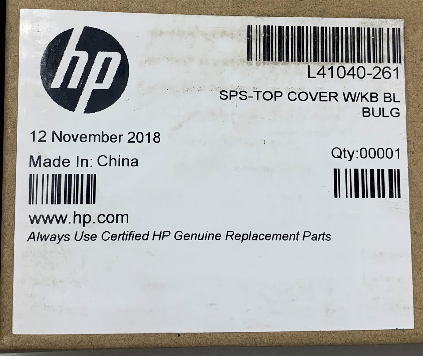 HP EliteBook x360 1040 G5 L41040-261 Bulgarian Keyboard Bulgaria Palmrest NEW