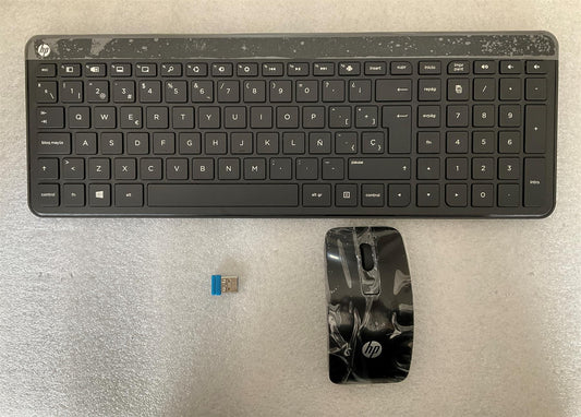for HP 789404-071 USB Wireless Spanish Keyboard ERK-321A 729924-001 Mouse NEW