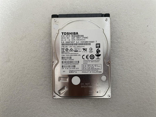 For HP L89713-001 Toshiba MQ04ABD200 2TB 2.5 inch SATA Hard Disk Drive HDD NEW