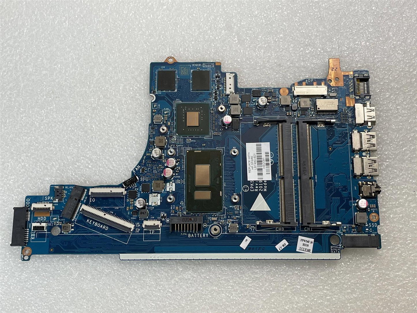 For HP 250 G7 Motherboard L87480-601 001 Intel Core i3-8130U DSC MX110 2GB NEW