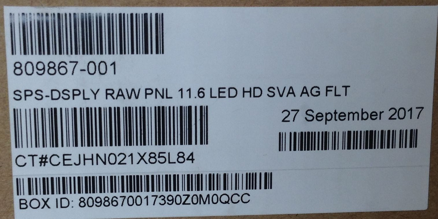 HP ProBook 11 3805U 11.6 8GB/500 PC  809867-001 Display Panel G1 11.6 Inch 1366x768 Resolution 809867-001 Display Panel NEW