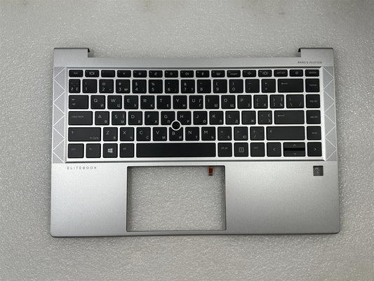 For HP EliteBook 845 G8 M52490-BD1 Ukranian Ukraine Palmrest Keyboard Top Cover