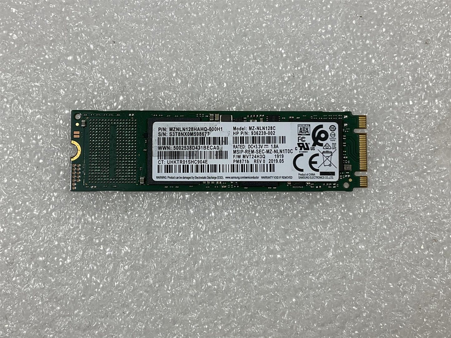 HP 823953-001 Samsung PM871b 128GB M.2 SATA SSD MZ-NLN128C SSD Solid State Drive
