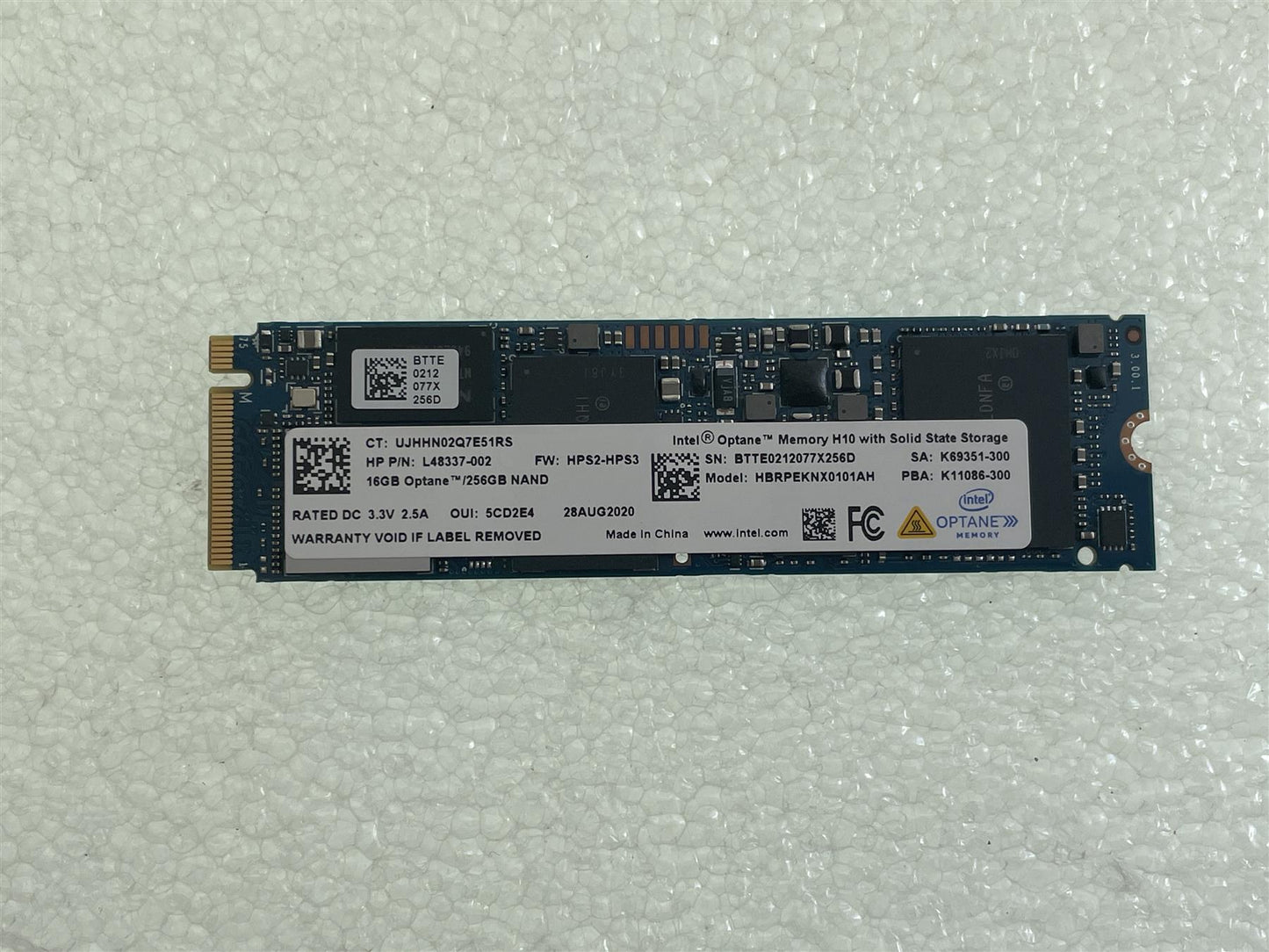 HP L48337-002 Intel Memory Optane H10 16GB 256GB M.2 2280 Solid State Storage