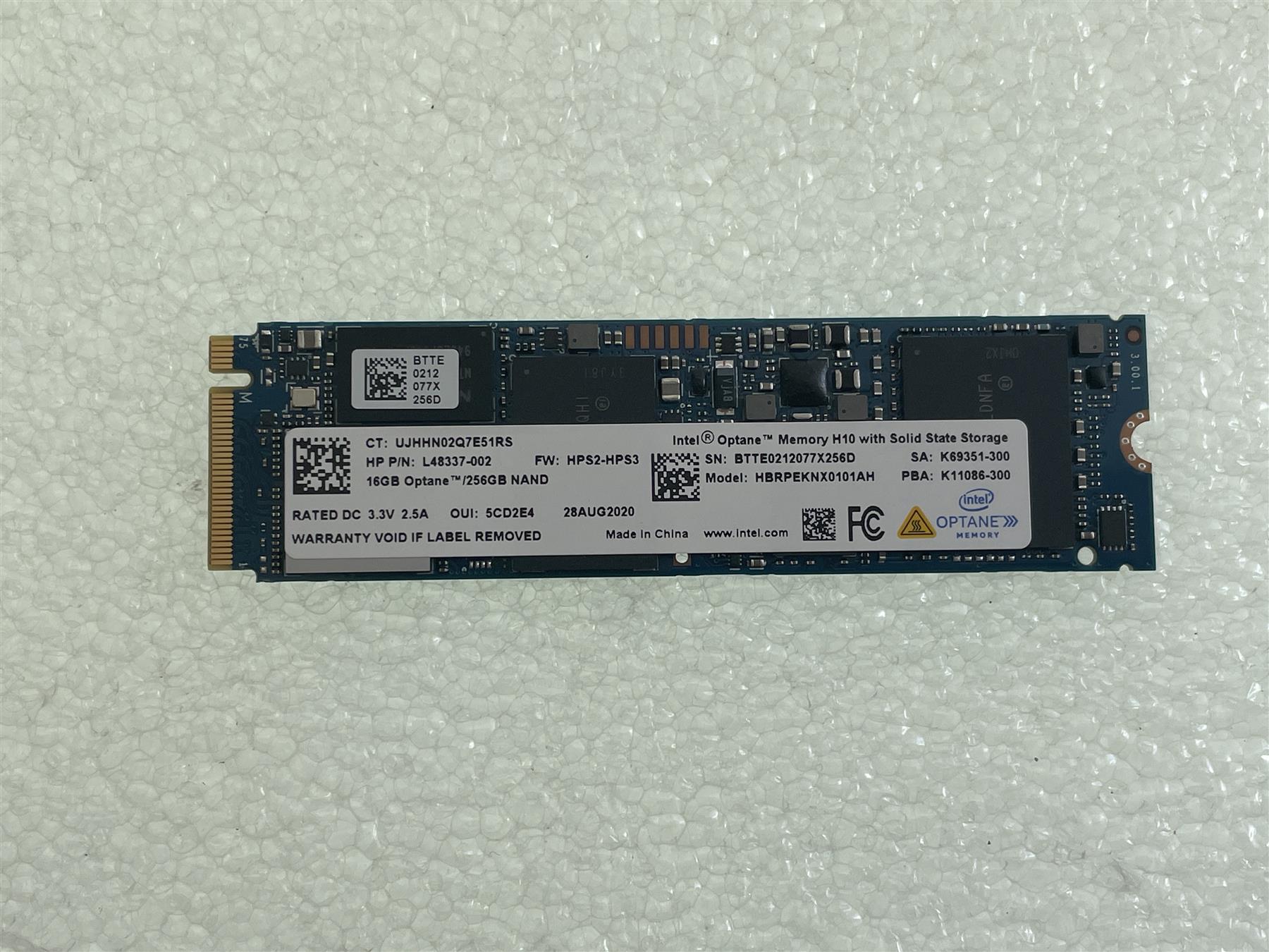 INTEL OPTANE H10 256 GB + 16 GB NVMe M.2 SSD memoria a stato solido INTEL OPTANE H10 256 GB + 16 GB NVMe M.2 SSD memoria a stato solido