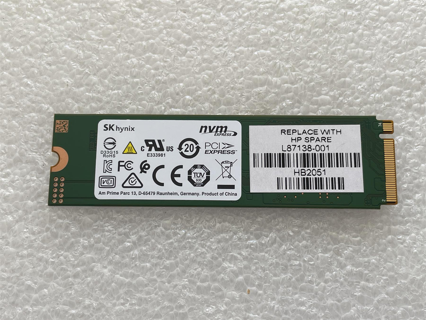 Hp L87138-001 SK Hynix 512GB BC501 NVMe M.2 HFM512GDJTNG SSD Solid State Drive