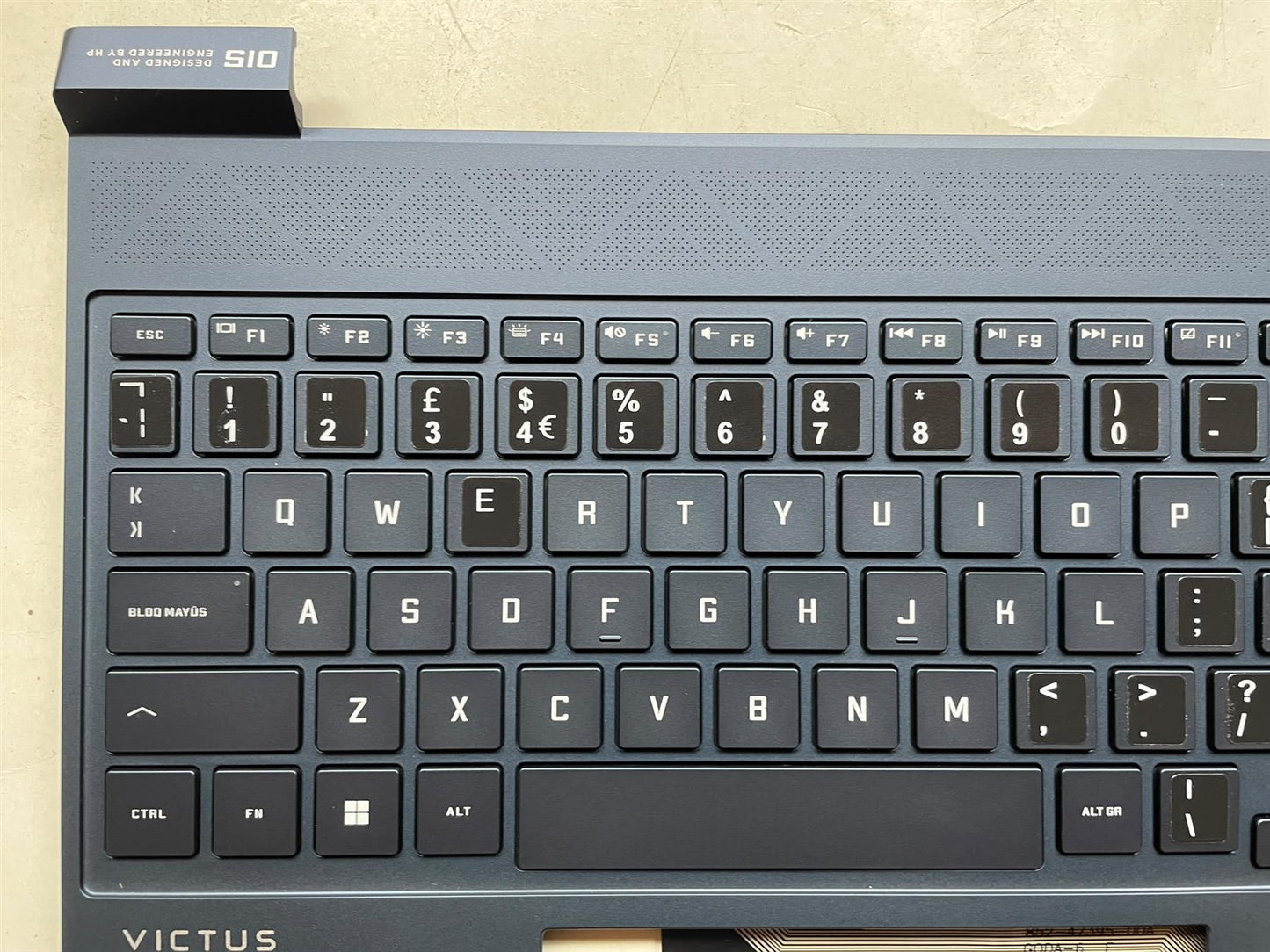 HP VICTUS 15-FA 15-FB N17941-031 N13299-031 Keyboard Palmrest UK English Sticker