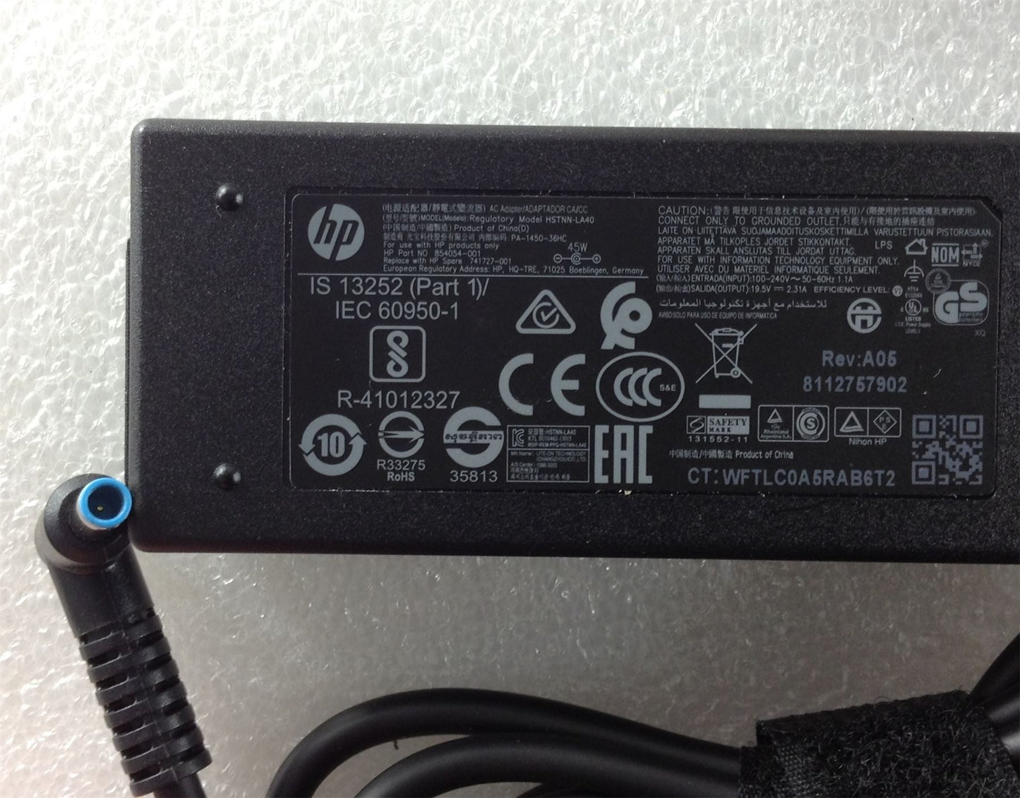 HP 15 bs507na 3CD92EA Power Adapter Adaptor Charger 854054-001 HSTNN-LA40 Genuin