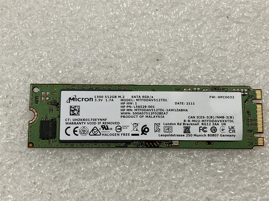 For HP 921321-001 Micron 1300 MTFDDAV512TDL Solid State Drive SSD 512GB M.2 SATA